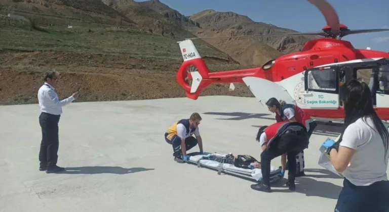 Ambulans helikopter 11 yaşındaki çocuk için havalandı